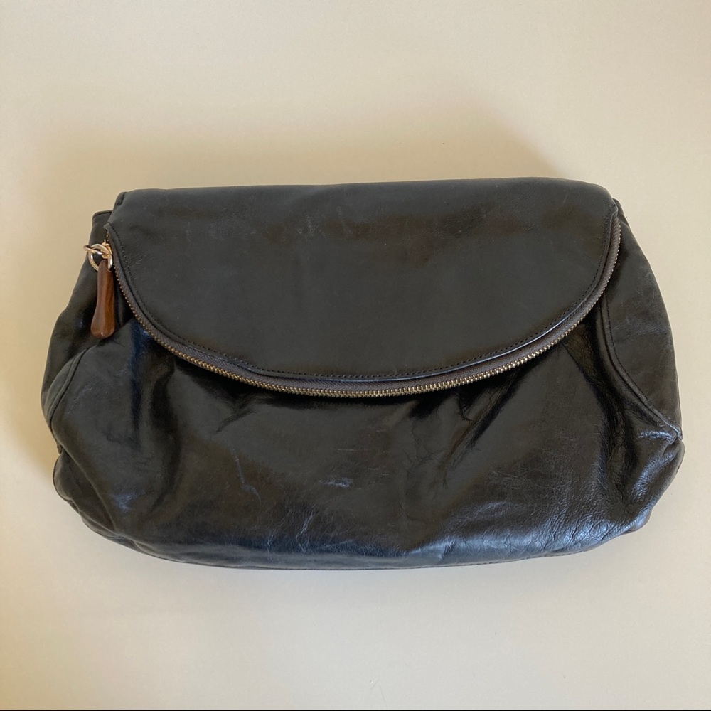 Zina Eva Black Large Clutch